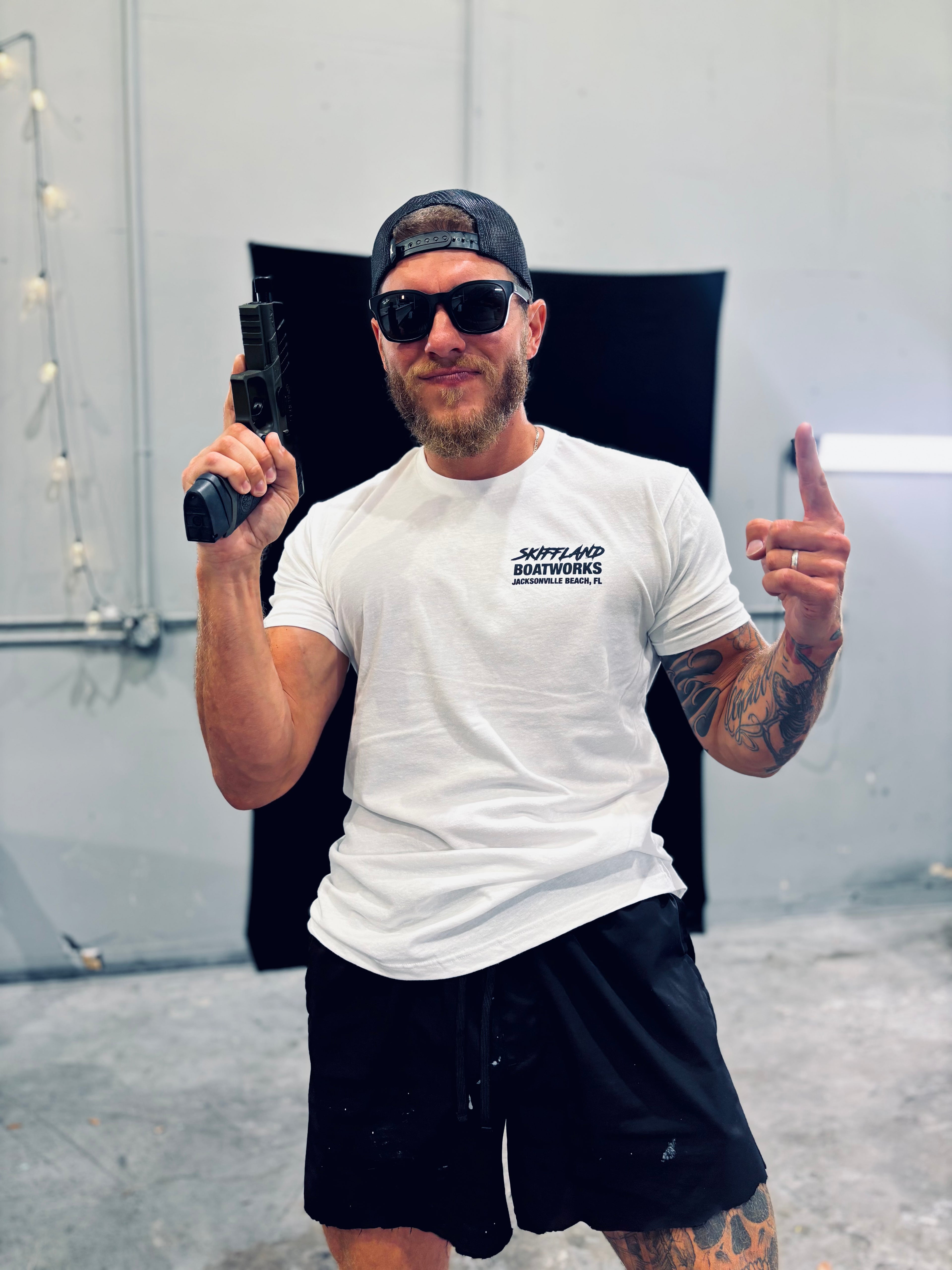 WHITE TEE - LARGE